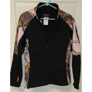 Yukon Gear Mossy Oak‎ Women's Zip-Up Pink Camo Coat Sz. M Outdoors Camp